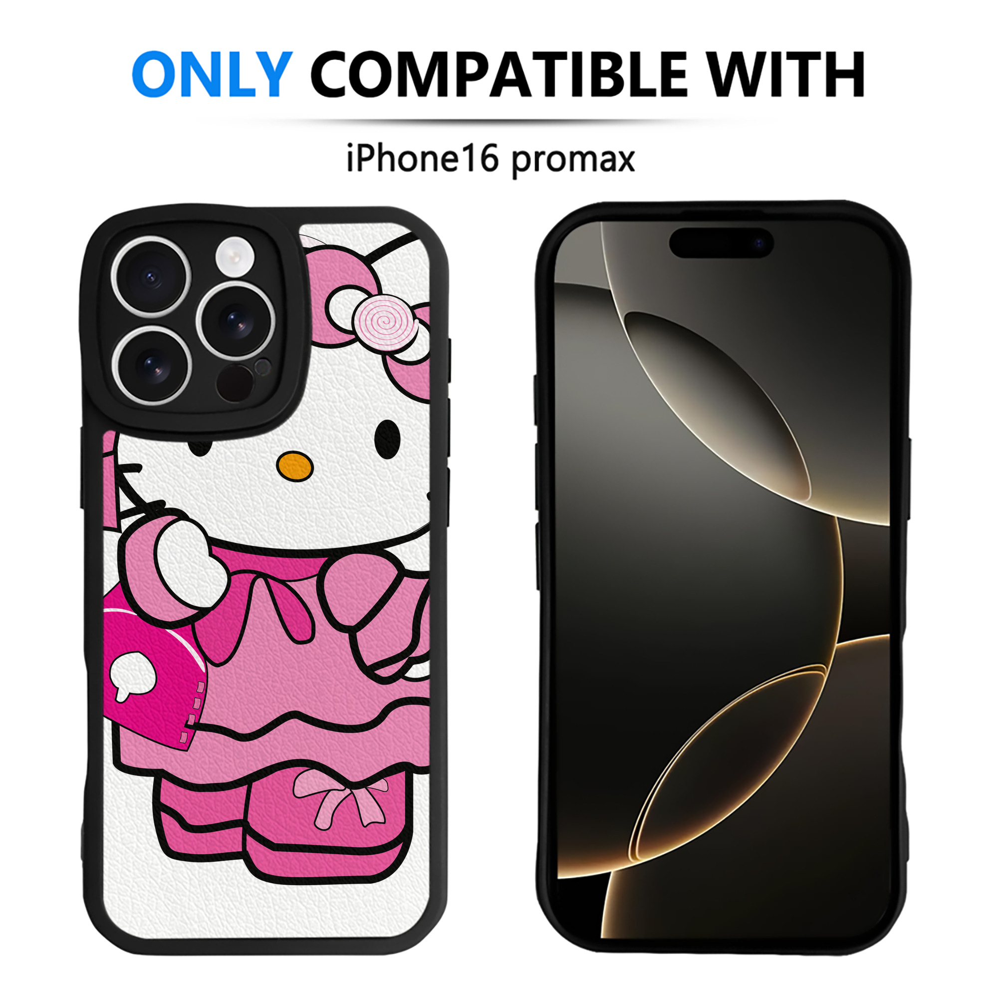 （画像用） Hello Kitty ハローキティ 【iPhone 16シリーズ対応】シリコンスマホケース（レザー調） 材質：シリコン
